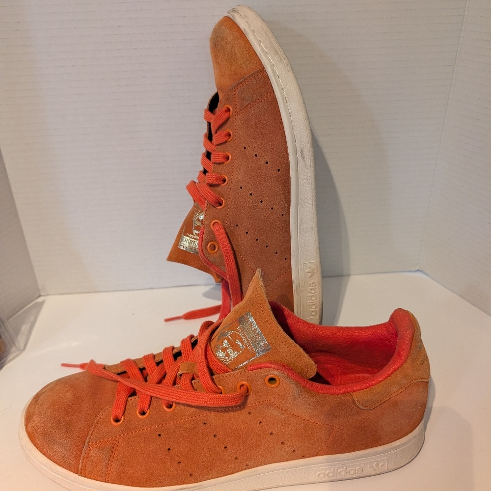 Adidas Stan Smith Orange‎ Suede Sneakers Men's 13